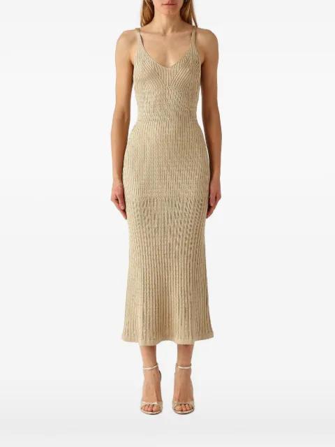 ribbed-knit metallic dress by TWINSET