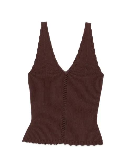 ribbed scalloped-edge top by TWINSET