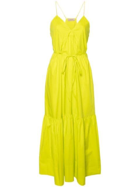ruched-detail poplin maxi dress by TWINSET
