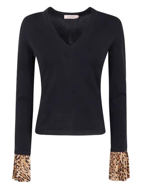 ruffled-cuffs sweater by TWINSET