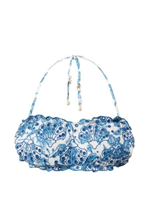 ruffled floral bikini top by TWINSET