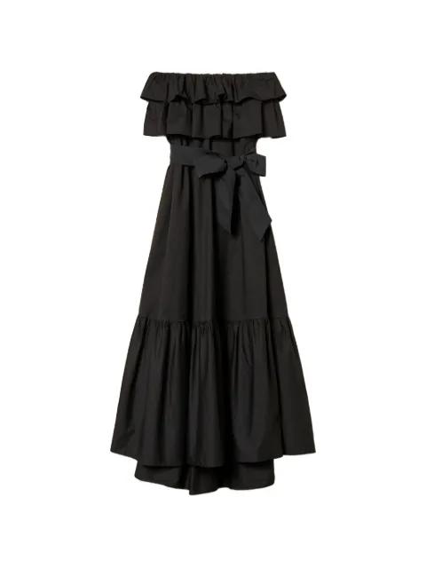 ruffled off-shoulder midi dress by TWINSET