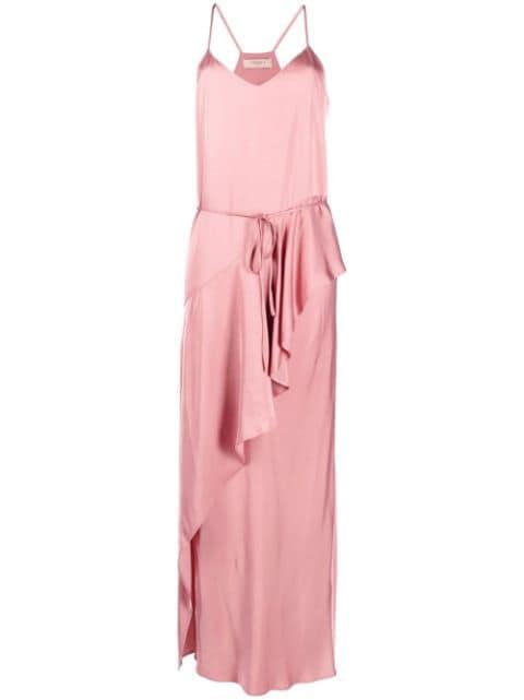 satin-finish long dress by TWINSET