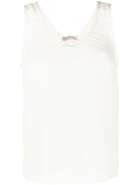 scallop-edge tank top by TWINSET