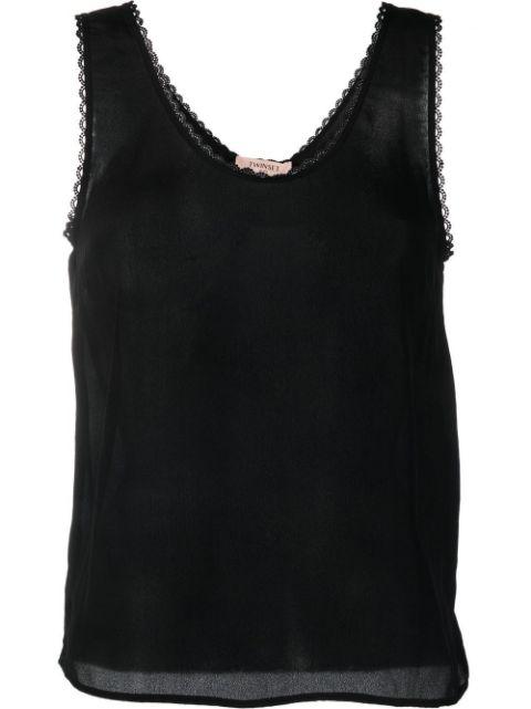 scallop-edge tank top by TWINSET