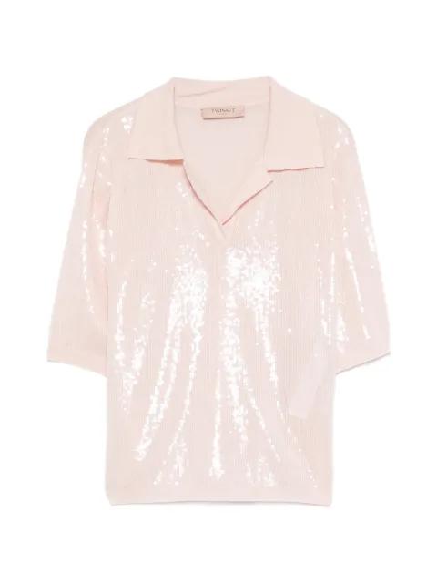 sequin collared shirt by TWINSET