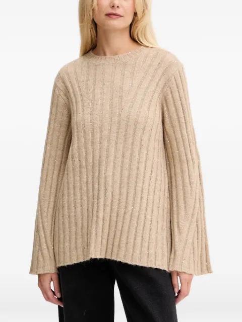 sequin-embellished ribbed sweater by TWINSET