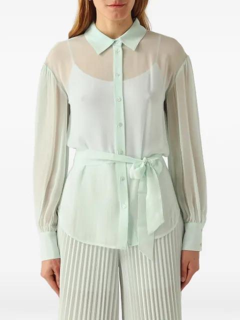 sheer self-tie blouse by TWINSET