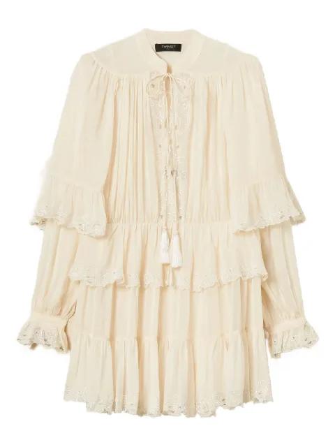 short embroidered georgette dress by TWINSET