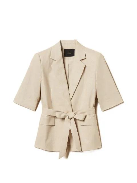 short-sleeve belted blazer by TWINSET