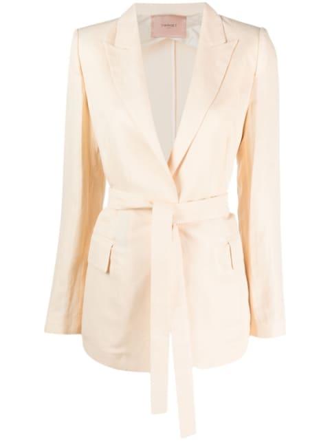 single-breasted tied-waist blazer by TWINSET