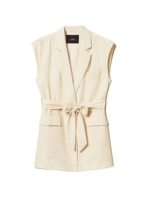 sleeveless belted waistcoat by TWINSET
