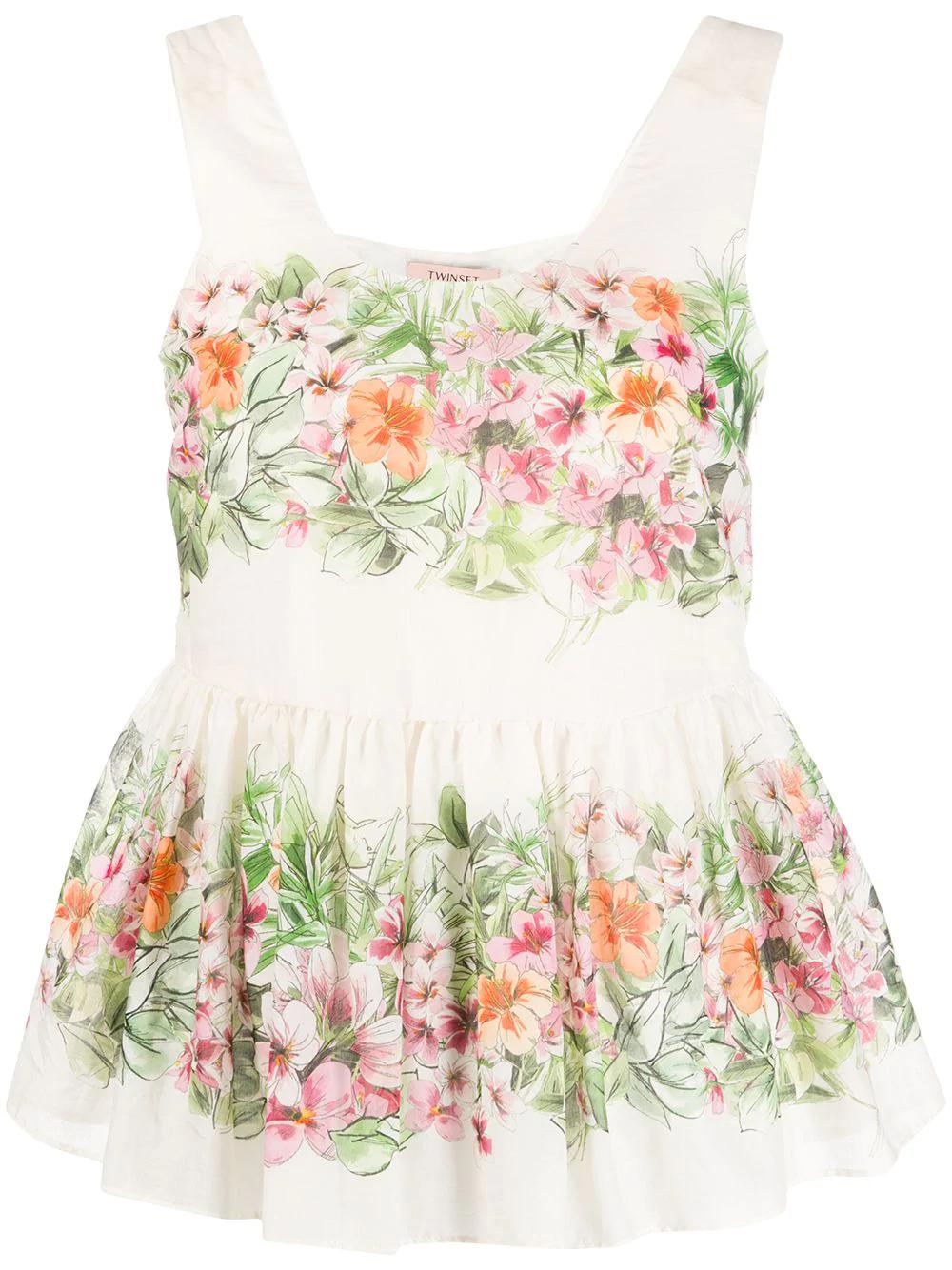 sleeveless peplum blouse by TWINSET