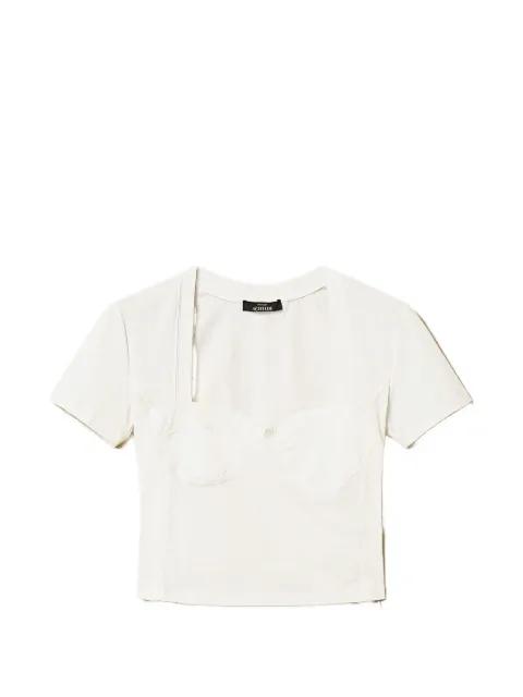 square-neck T-shirt by TWINSET