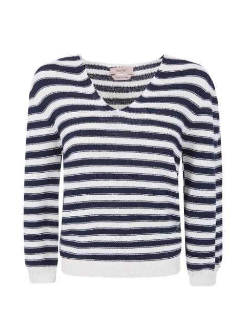 striped V-neck knitwear by TWINSET