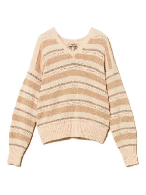 striped V-neck sweater by TWINSET