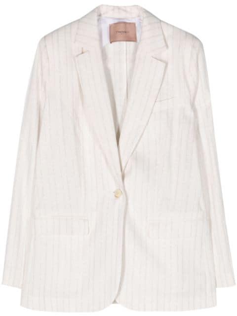 striped single-breasted blazer by TWINSET