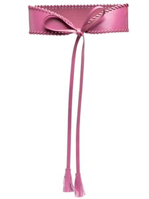 tassel-detail leather sash belt by TWINSET