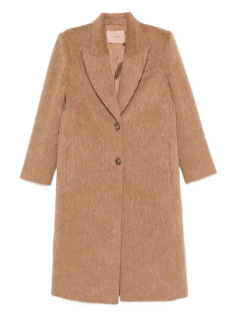 textured single-breasted coat by TWINSET