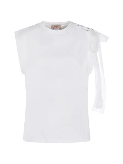 tie-detail T-shirt by TWINSET