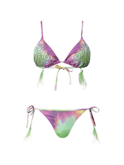 tie-dye triangle bikini by TWINSET