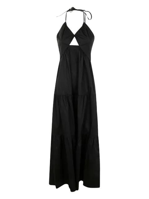 tie-fastening cut-out maxi dress by TWINSET