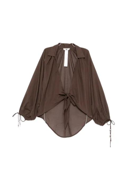 tie-front wide-leg top by TWINSET