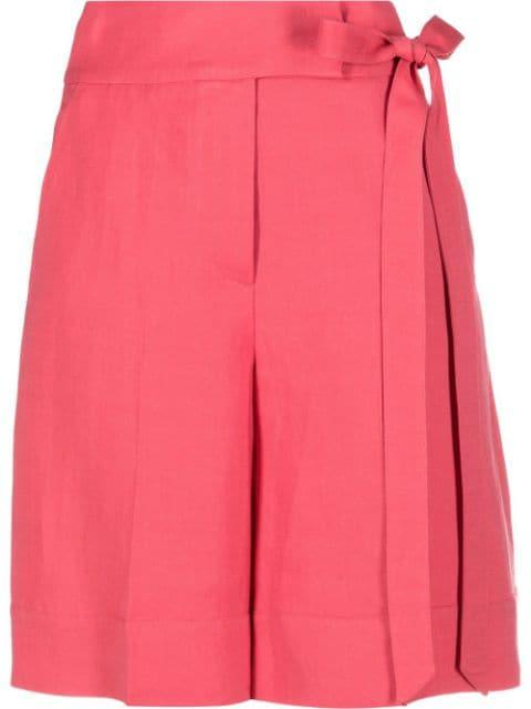 tie-waist straight-leg shorts by TWINSET
