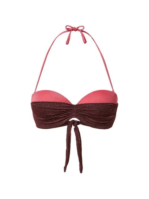 two-tone bandeau bikini top by TWINSET