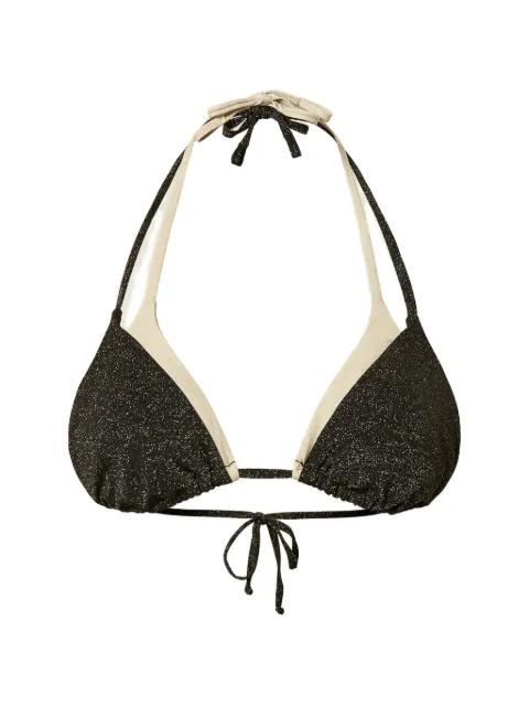 two-tone triangle bikini top by TWINSET