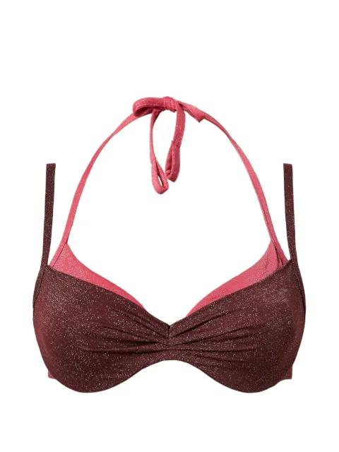 two-tone underwired bikini top by TWINSET