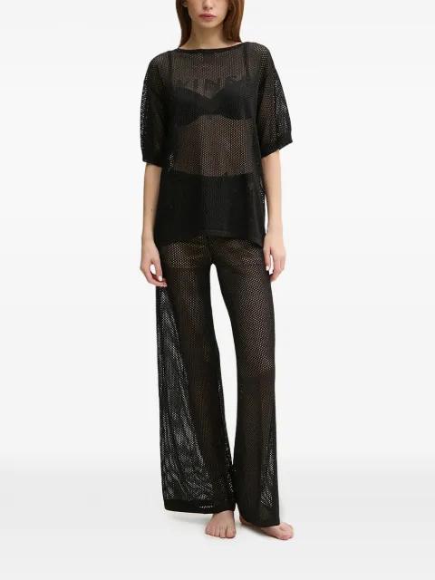wide-leg mesh beach trousers by TWINSET