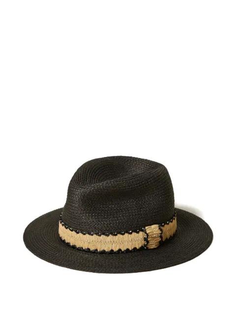 woven feodora hat by TWINSET