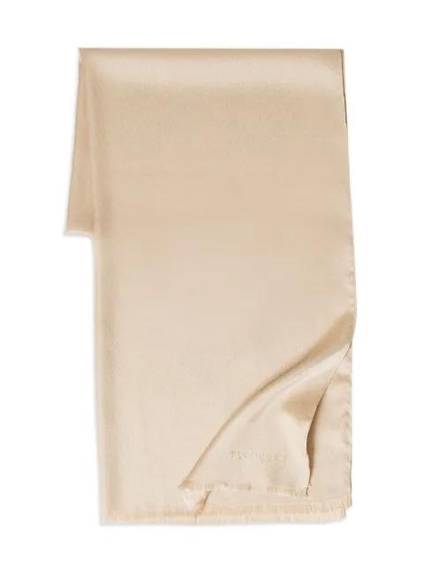 woven jacquard logo scarf by TWINSET