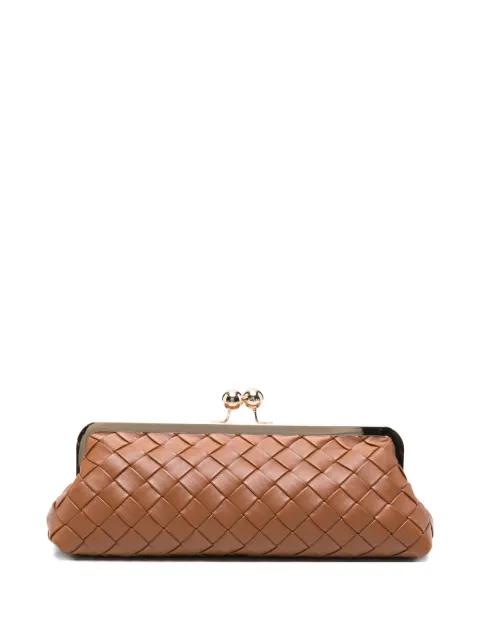 woven kiss-lock clutch bag by TWINSET