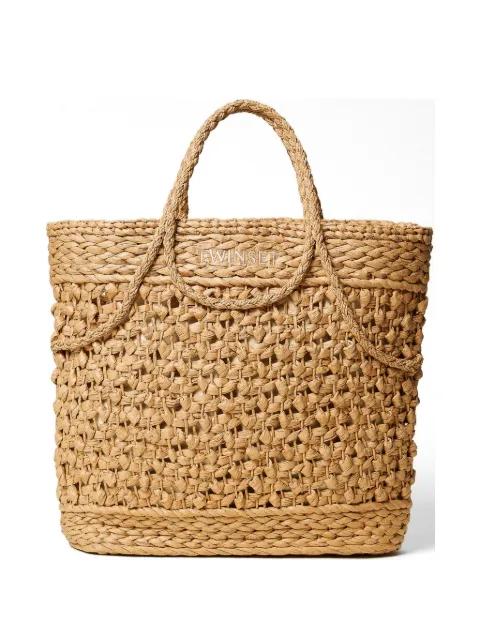 woven tote bag by TWINSET