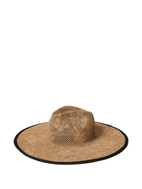 woven trim-detail fedora hat by TWINSET