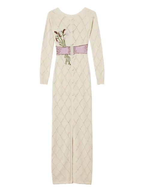x Marco Rambaldi bow diamond-pattern maxi dress by TWINSET