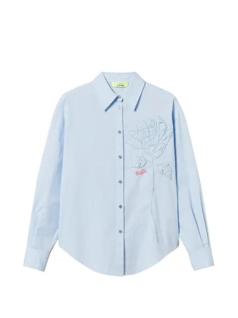 x Myfo floral-embroidered shirt by TWINSET