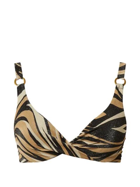zebra-print bikini top by TWINSET