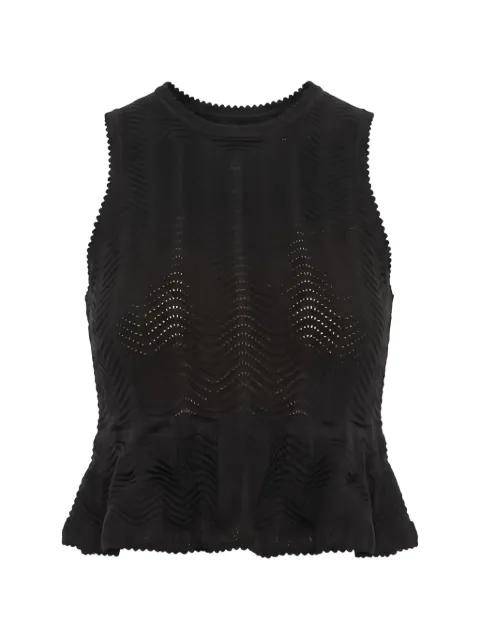 zigzag-knit peplum tank top by TWINSET