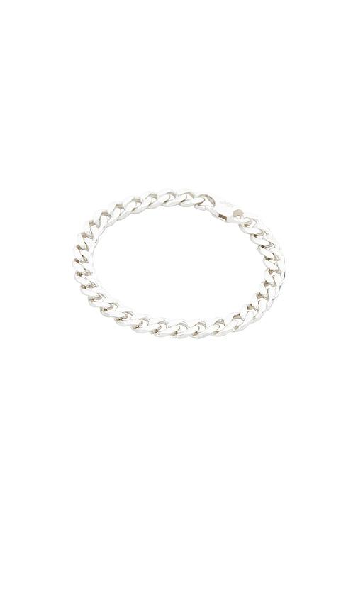 Two Jeys Unstoned Cuban Bracelet in Metallic Silver by TWO JEYS