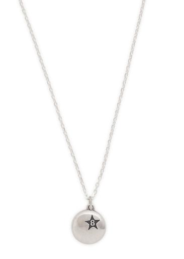 8 Ball sterling silver-plated necklace by TWOJEYS
