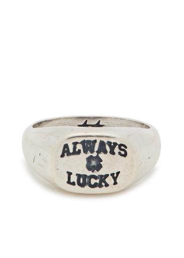 Always Lucky sterling silver-plated signet ring by TWOJEYS