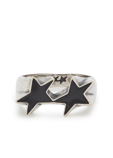 Icon enamelled sterling silver-plated ring by TWOJEYS