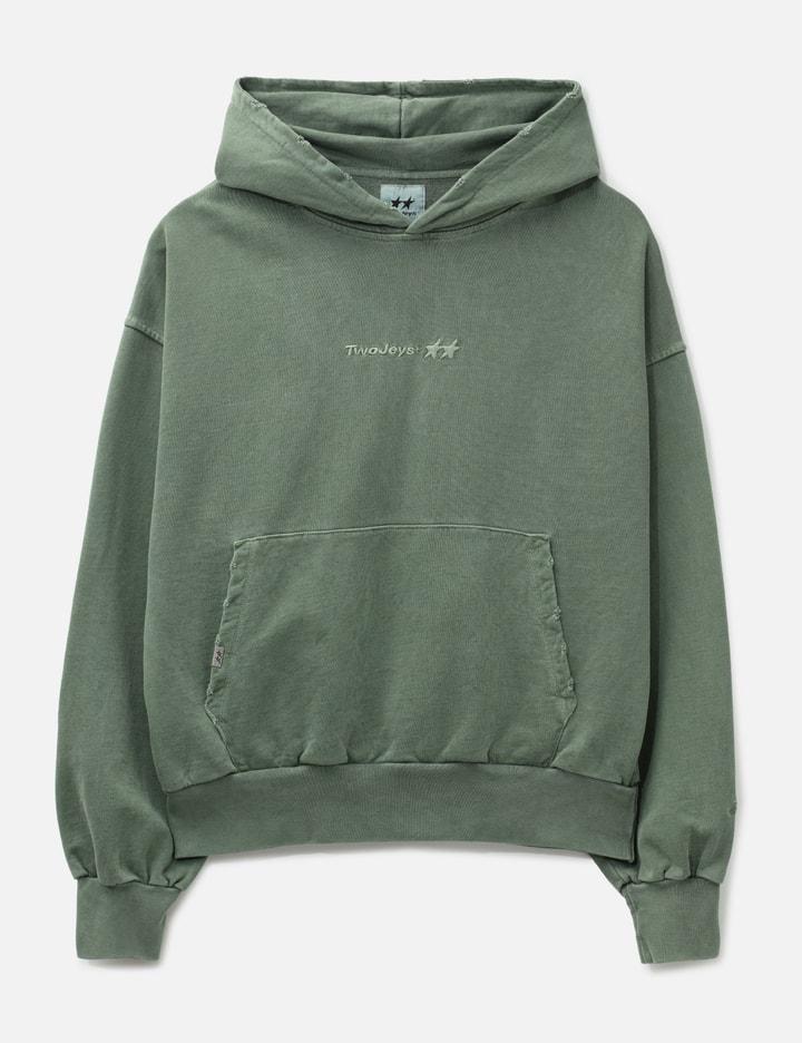 Pigment Dyed Green Icon Hoodie by TWOJEYS