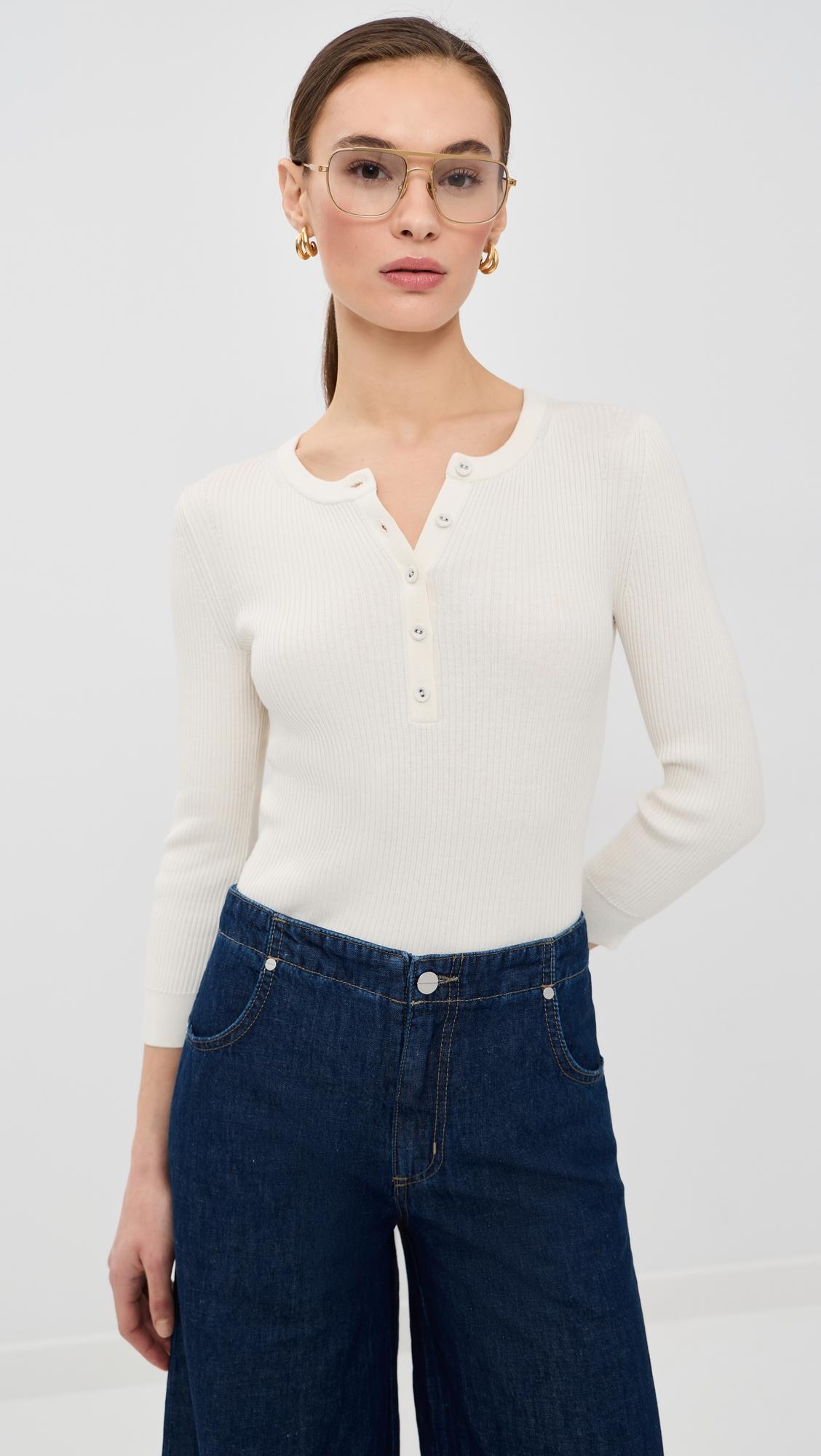 3/4 Sleeve Henley by TWP
