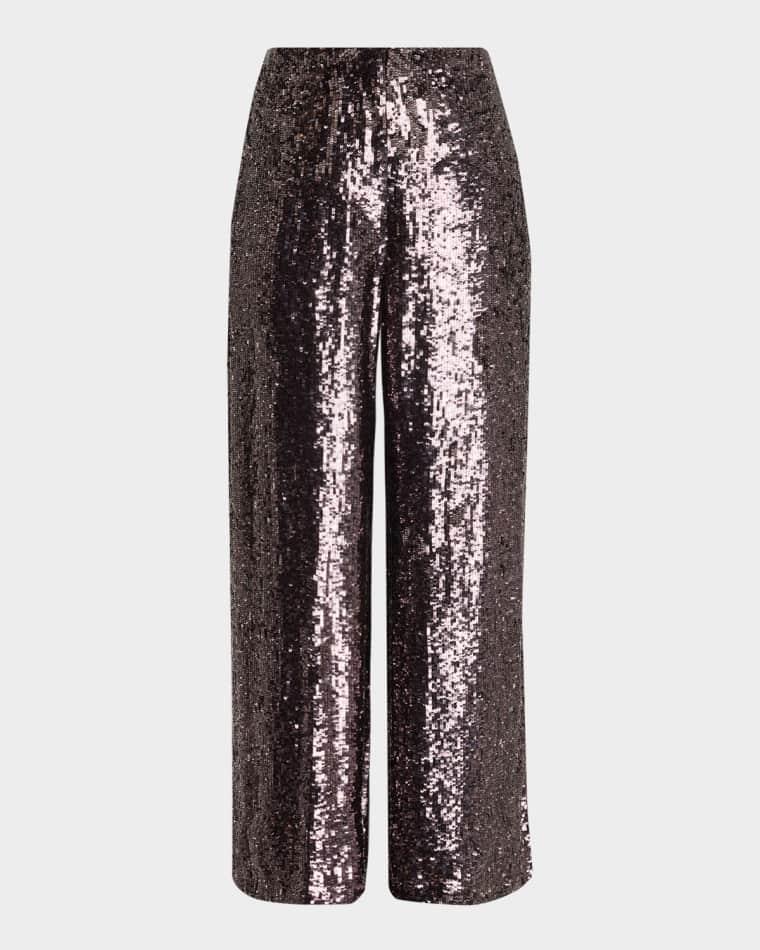 Adieu For Now Sequined Wide-Leg Pants by TWP