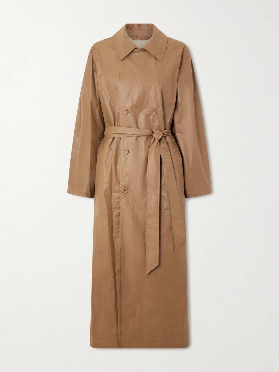 Back & Forth double-breasted coated cotton-canvas trench coat by TWP