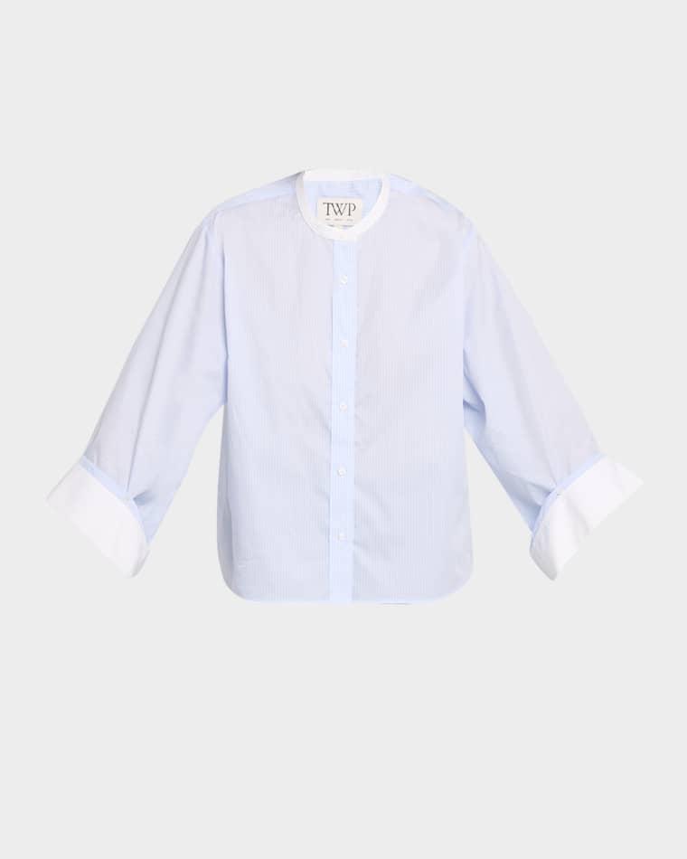 Beau Striped Button-Front Shirt by TWP